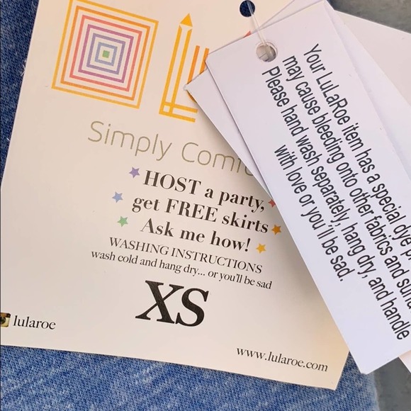 NWT Lularoe Blue Heather Nicole Day Dress XS - Picture 5 of 7